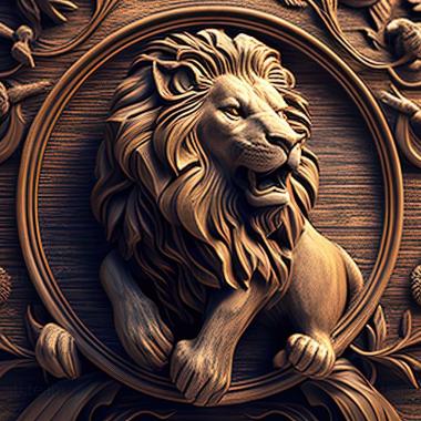 3D модель Знаменита тварина Gripsholm Lion (STL)